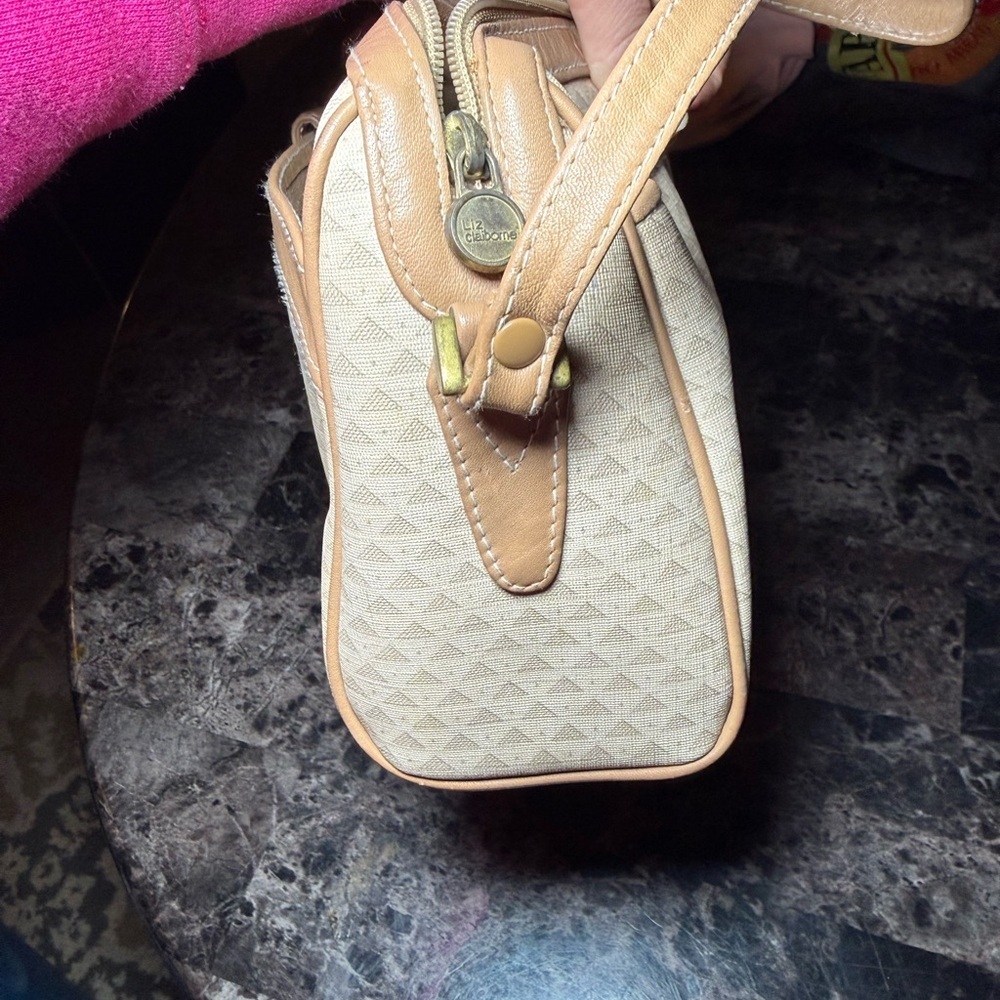 1984 Liz Claiborne Beige and Brown Crossbody Bag - Picture 5 of 10